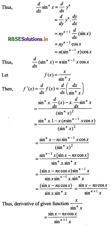 RBSE Solutions for Class 11 Maths Chapter 13 Limits and Derivatives Miscellaneous Exercise 25