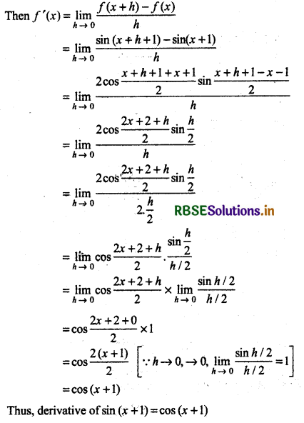 RBSE Solutions for Class 11 Maths Chapter 13 Limits and Derivatives Miscellaneous Exercise 3