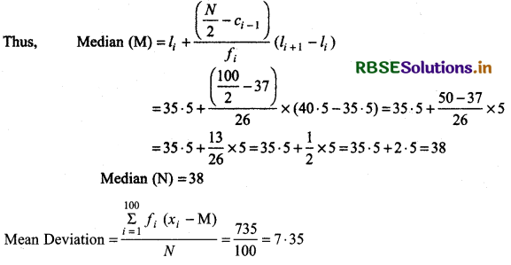 RBSE Solutions for Class 11 Maths Chapter 15 Statistics Ex 15.1 22