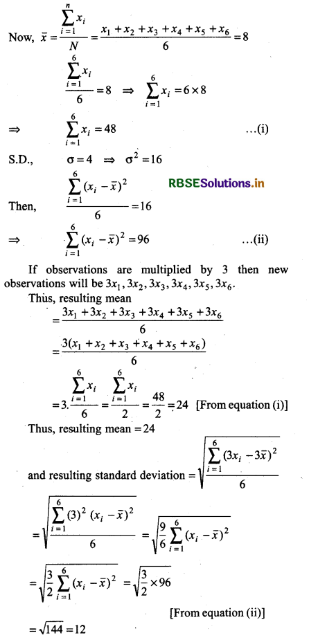 RBSE Solutions for Class 11 Maths Chapter 15 Statistics Miscellaneous Exercise 7