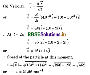 RBSE Solutions for Class 11 Physics Chapter 4 Motion in a Plane 22