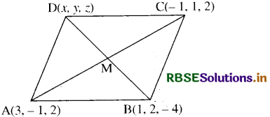 RBSE Solutions for Class 11 Maths Chapter 12 त्रिविमीय ज्यामिति का परिचय विविध प्रश्नावली 1