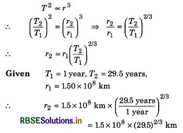 RBSE Solutions for Class 11 Physics Chapter 8 Gravitation 11