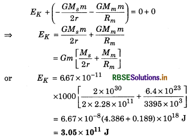 RBSE Solutions for Class 11 Physics Chapter 8 Gravitation 20
