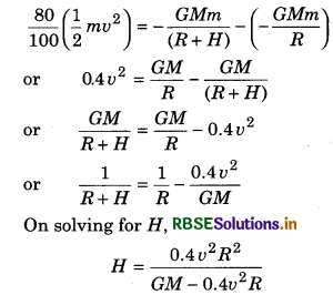 RBSE Solutions for Class 11 Physics Chapter 8 Gravitation 21