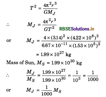 RBSE Solutions for Class 11 Physics Chapter 8 Gravitation 3