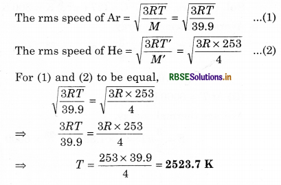 RBSE Solutions for Class 11 Physics Chapter 13 Kinetic Theory 4