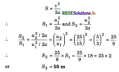 RBSE Class 11 Physics Important Questions Chapter 3 Motion in a Straight Line 63