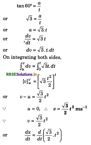 RBSE Class 11 Physics Important Questions Chapter 3 Motion in a Straight Line 71