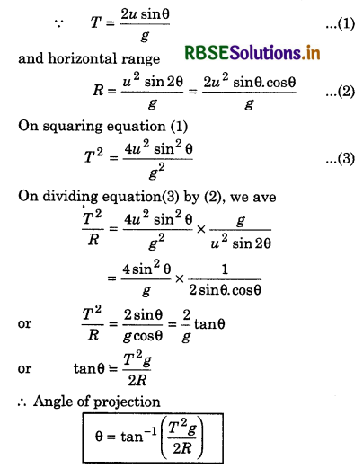 RBSE Class 11 Physics Important Questions Chapter 4 Motion in a Plane 12