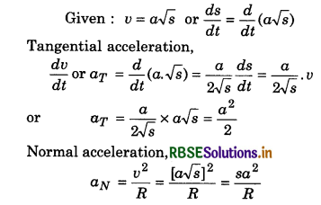 RBSE Class 11 Physics Important Questions Chapter 4 Motion in a Plane 18