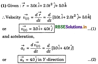 RBSE Class 11 Physics Important Questions Chapter 4 Motion in a Plane 107