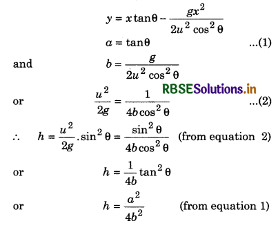 RBSE Class 11 Physics Important Questions Chapter 4 Motion in a Plane 33