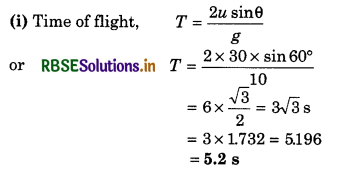 RBSE Class 11 Physics Important Questions Chapter 4 Motion in a Plane 99
