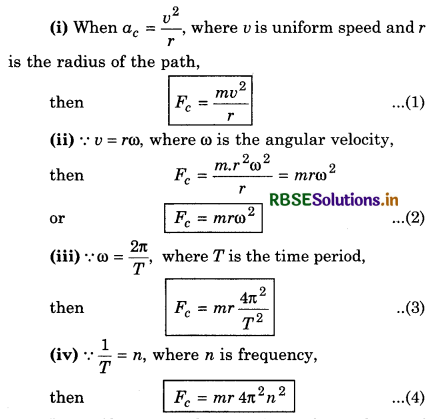 RBSE Class 11 Physics Important Questions Chapter 5 Laws of Motion 68