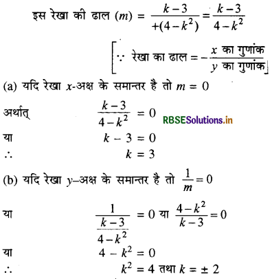 RBSE Solutions for Class 11 Maths Chapter 10 सरल रेखाएँ विविध प्रश्नावली 1