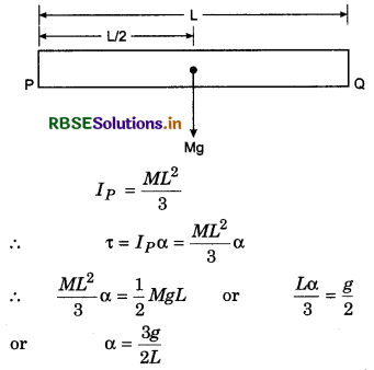 RBSE Class 11 Physics Important Questions Chapter 7 System of Particles and Rotational Motion 126