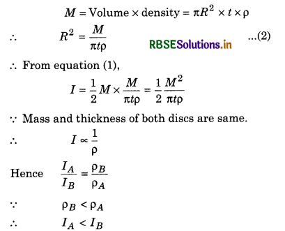 RBSE Class 11 Physics Important Questions Chapter 7 System of Particles and Rotational Motion 45