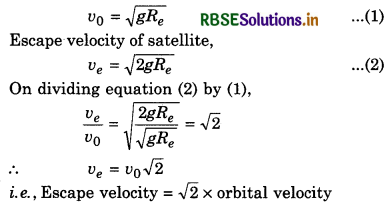 RBSE Class 11 Physics Important Questions Chapter 8 Gravitation 13
