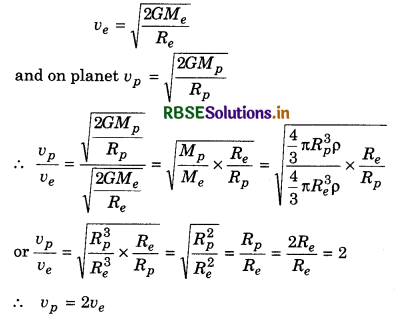 RBSE Class 11 Physics Important Questions Chapter 8 Gravitation 24