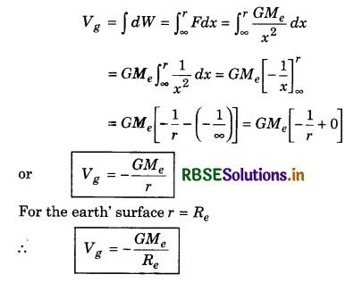 RBSE Class 11 Physics Important Questions Chapter 8 Gravitation 47
