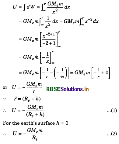 RBSE Class 11 Physics Important Questions Chapter 8 Gravitation 49