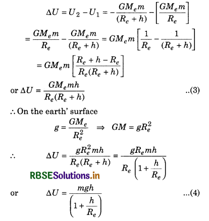 RBSE Class 11 Physics Important Questions Chapter 8 Gravitation 53