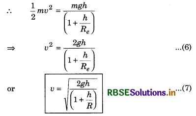 RBSE Class 11 Physics Important Questions Chapter 8 Gravitation 55