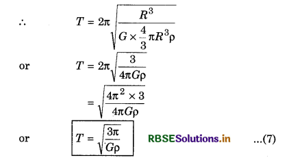 RBSE Class 11 Physics Important Questions Chapter 8 Gravitation 59