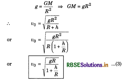 RBSE Class 11 Physics Important Questions Chapter 8 Gravitation 66