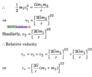 RBSE Class 11 Physics Important Questions Chapter 8 Gravitation 108