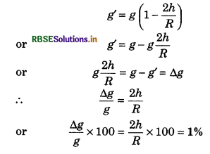 RBSE Class 11 Physics Important Questions Chapter 8 Gravitation 76