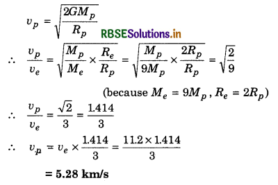 RBSE Class 11 Physics Important Questions Chapter 8 Gravitation 84