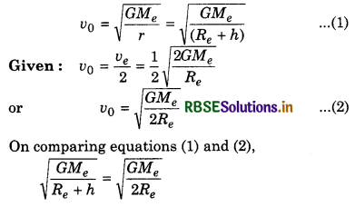 RBSE Class 11 Physics Important Questions Chapter 8 Gravitation 93