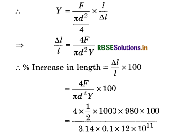 RBSE Class 11 Physics Important Questions Chapter 9 Mechanical Properties of Solids 8