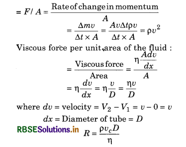 RBSE Class 11 Physics Important Questions Chapter 10 Mechanical Properties of Fluids 15