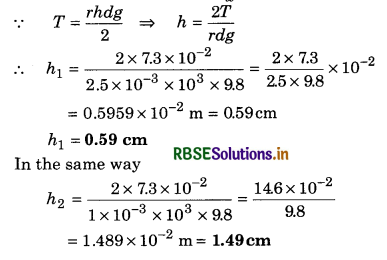 RBSE Class 11 Physics Important Questions Chapter 10 Mechanical Properties of Fluids 46