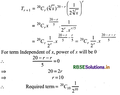 RBSE Class 11 Maths Important Questions Chapter 8 Binomial Theorem 5