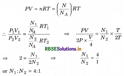 RBSE Class 11 Physics Important Questions Chapter 13 Kinetic Theory 17