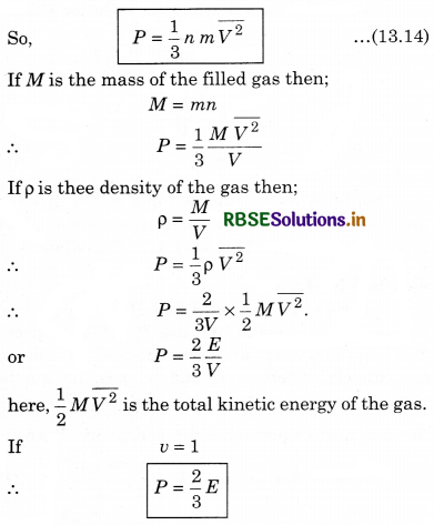 RBSE Class 11 Physics Important Questions Chapter 13 Kinetic Theory 28