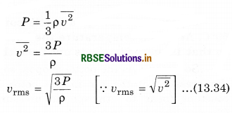 RBSE Class 11 Physics Important Questions Chapter 13 Kinetic Theory 38