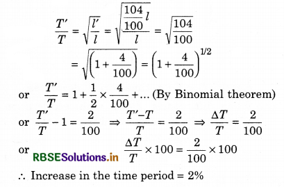 RBSE Class 11 Physics Important Questions Chapter 14 Oscillations 3