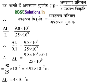 RBSE Solutions for Class 11 Physics Chapter 9 ठोसों के यांत्रिक गुण 9