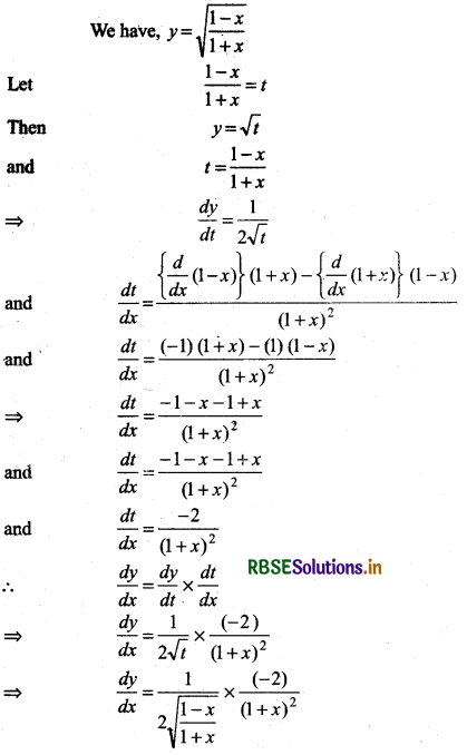 RBSE Class 11 Maths Important Questions Chapter 13 Limits and Derivatives 4
