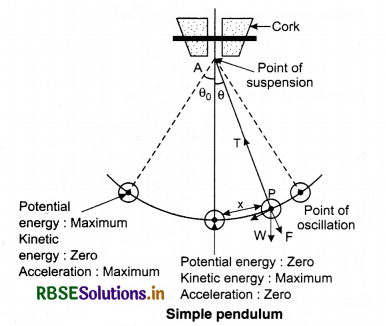 RBSE Class 11 Physics Important Questions Chapter 14 Oscillations 12