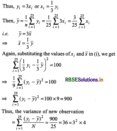 RBSE Class 11 Maths Important Questions Chapter 15 Statistics 2