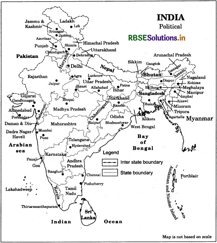 Class 7 Hamara Rajasthan Map Related Questions in English 2