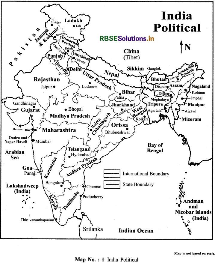 Class 8 Hamara Rajasthan Map Related Questions in English 1